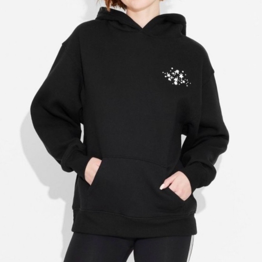 🍁Wild Fable Hoodie🖤 Disco Ball Black & Silver with Stars & diamonds
